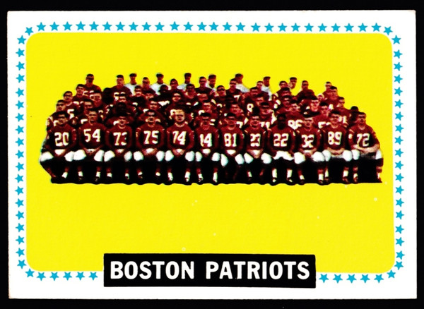 1964 Topps #021 Boston Patriots Team EX