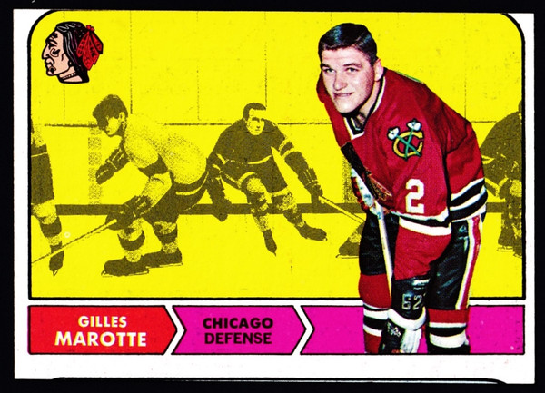 1968 Topps #014 Gilles Marotte Miscut