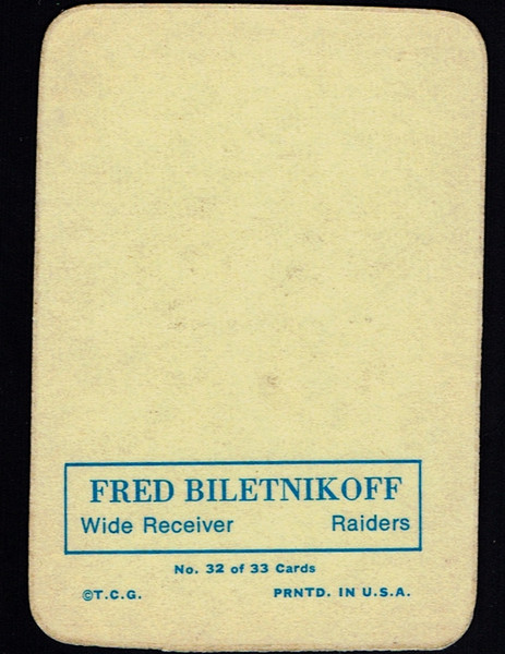 1970 Topps Super Glossy #32 Fred Biletnikoff VGEX