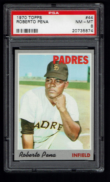 1970 Topps #044 Roberto Pena PSA 8