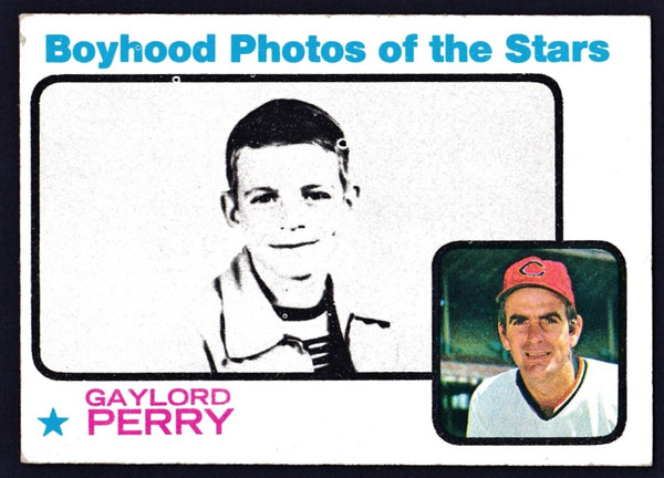 1973 Topps #346 Boyhood Photos Gaylord Perry EX-