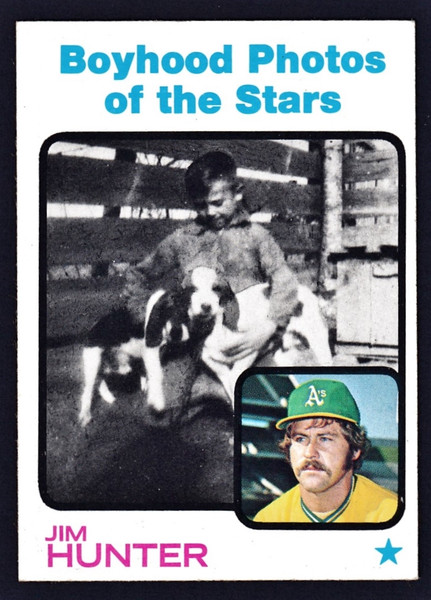 1973 Topps #344 Boyhood Photos Jim Hunter EXMT