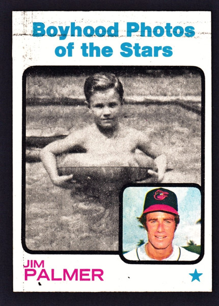 1973 Topps #341 Boyhood Photos Jim Palmer EX