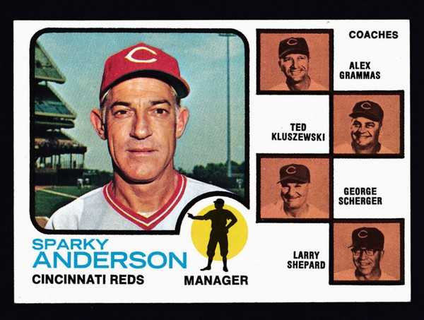 1973 Topps #296 Sparky Anderson EXMT