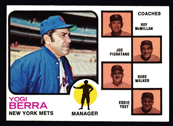 1973 Topps #257 Yogi Berra Orange Background EXMT