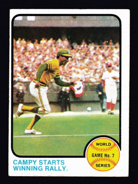1973 Topps #209 World Series Game #7 Campy Starts Rally VG+
