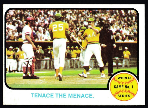 1973 Topps #203 World Series Game #1 Tenace The Menace EXMT