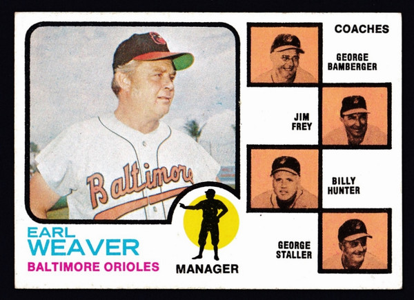 1973 Topps #136 Earl Weaver Orange Background VGEX