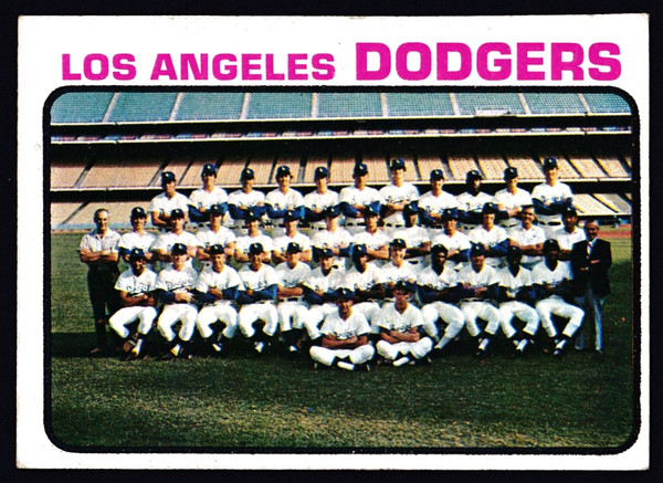 1973 Topps #091 Los Angeles Dodgers Team VGEX