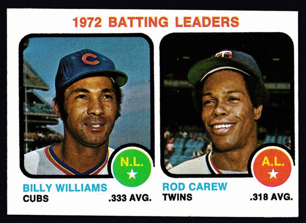 1973 Topps #061 Batting Leaders Williams Carew EXMT+