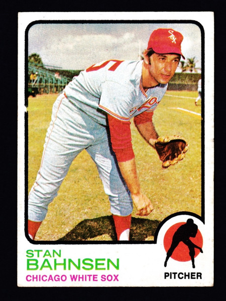 1973 Topps #020 Stan Bahnsen Gap In Black Border VG+