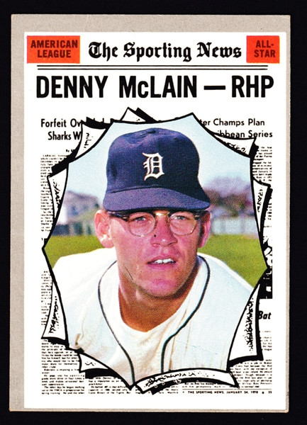 1970 Topps #467 Denny McLain AS GD