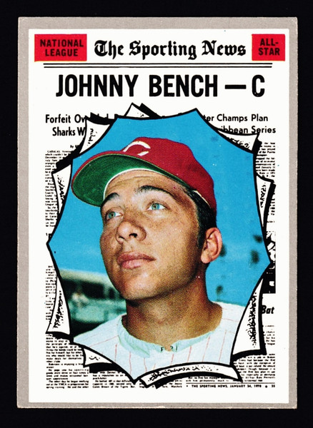 1970 Topps #464 Johnny Bench AS VGEX