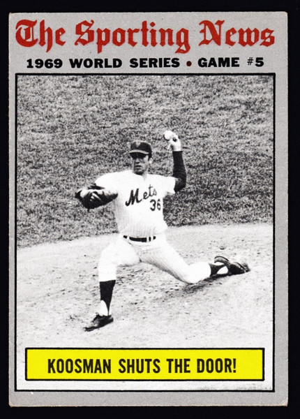 1970 Topps #309 World Series Game #5 Koosman Shuts The Door GD+