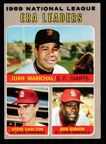 1970 Topps #067 NL ERA Leaders Marichal Carlton Gibson VG