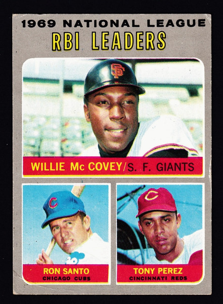 1970 Topps #063 NL RBI Leaders McCovey Santo Perez GD