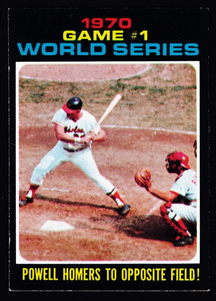 1971 Topps #327 World Series Game #1 Powell Homers To Opposite Field! EX