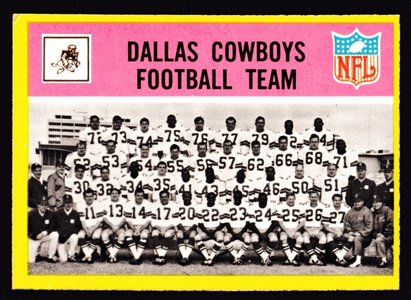 1967 Philadelphia #049 Dallas Cowboys Team EX-