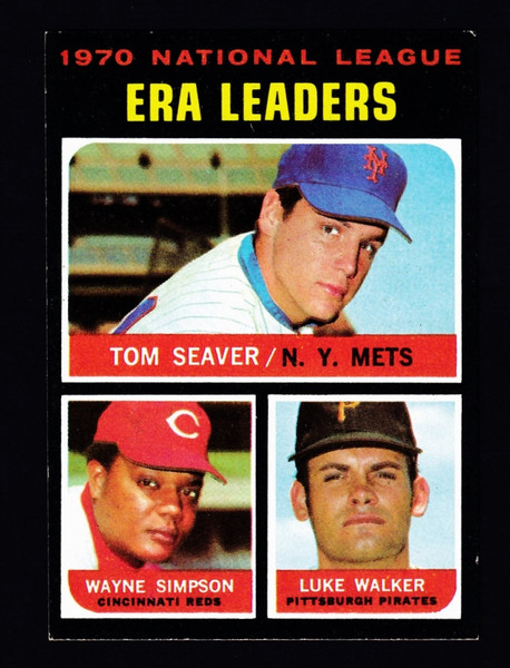 1971 Topps #068 NL ERA Leaders Seaver EX+