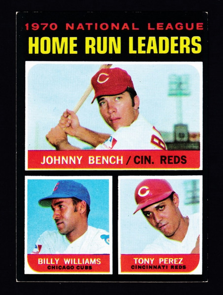1971 Topps #066 NL Home Run Leaders Bench Williams Perez VGEX