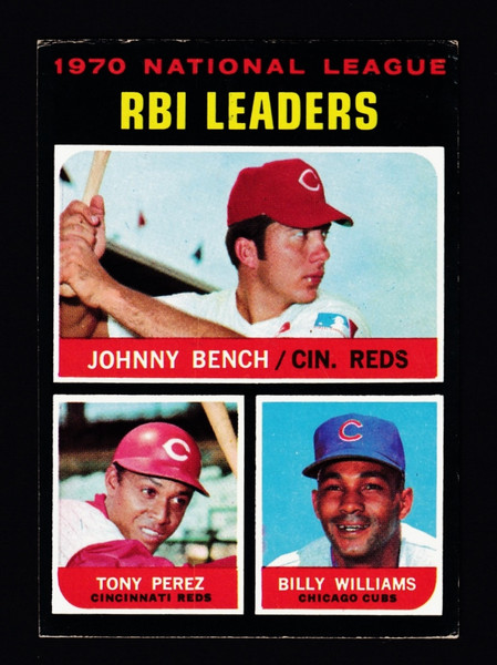 1971 Topps #064 NL RBI Leaders Seaver Bench Perez Williams VGEX