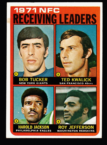 1972 Topps #006 NFC Receiving Leaders EX-