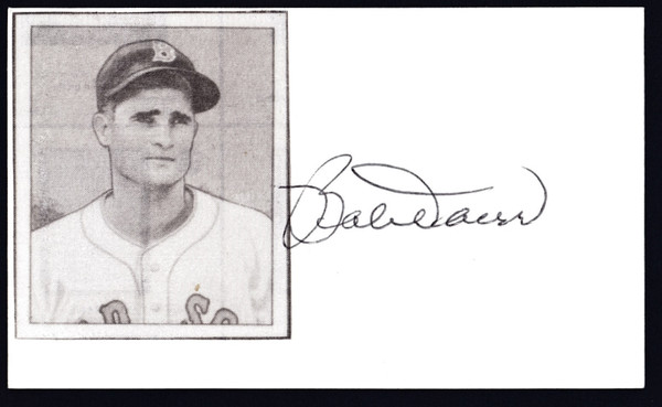 Bobby Doerr Signed 3" X 5" Index Card