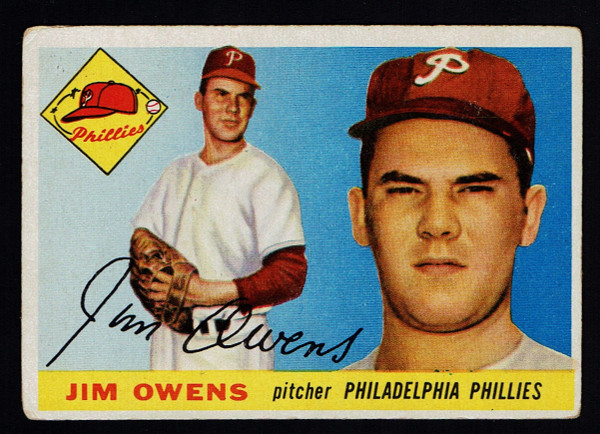 1955 Topps #202 Jim Owens GD B