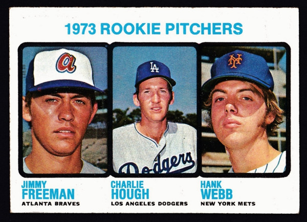 1973 Topps #610 Rookie Pitchers Charlie Hough RC EX-