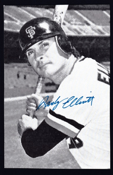 Randy Elliott Signed 3.5" X 5.25" Photo