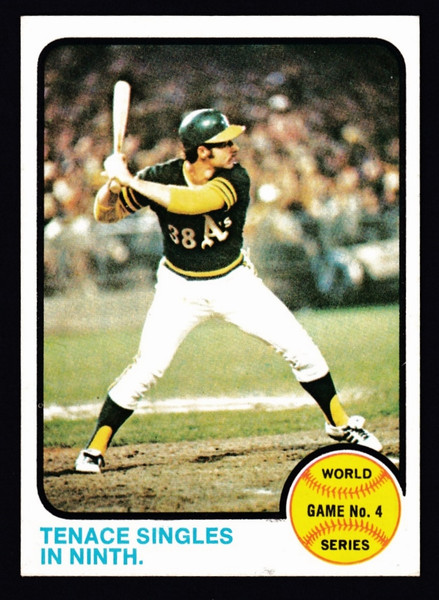 1973 Topps #206 World Series Game #4 Tenace Singles In The Ninth EX+