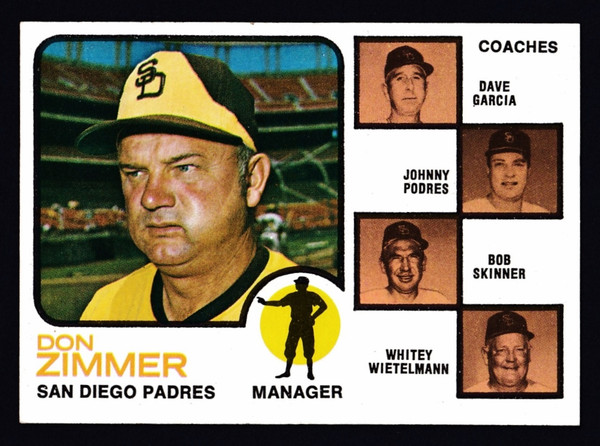 1973 Topps #012 Don Zimmer Brown Tint NM