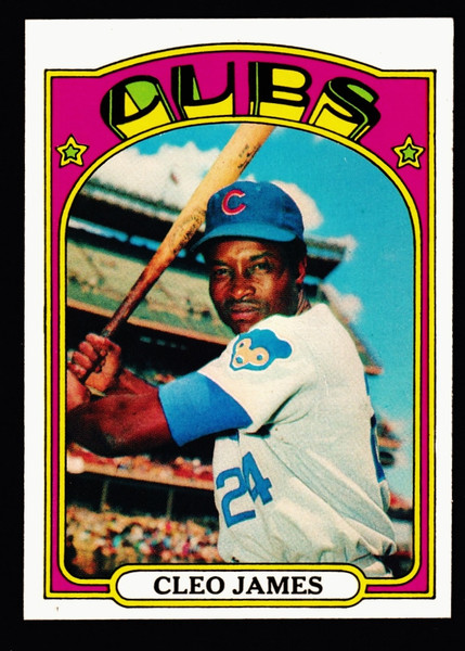1972 Topps #117 Cleo James RC Yellow Letters Under C and S NM
