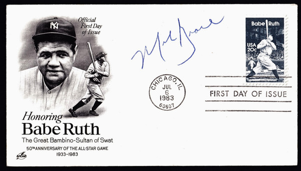 Mark Grace signed 6.5" X 3.75" First Day Cover