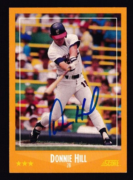 Donnie Hill Signed 1988 Score RC Card #572