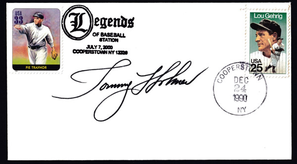 Tommy Holmes Signed 6.5" X 3.75" Cachet C