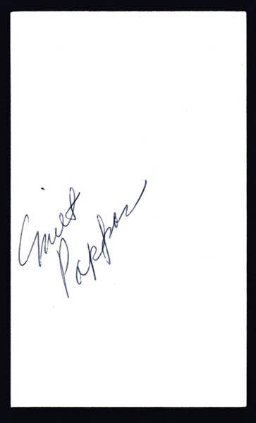 Milt Pappas Signed 3" X 5" Index Card