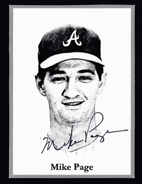 Mike Page Signed 3.5" X 4.75" Cut