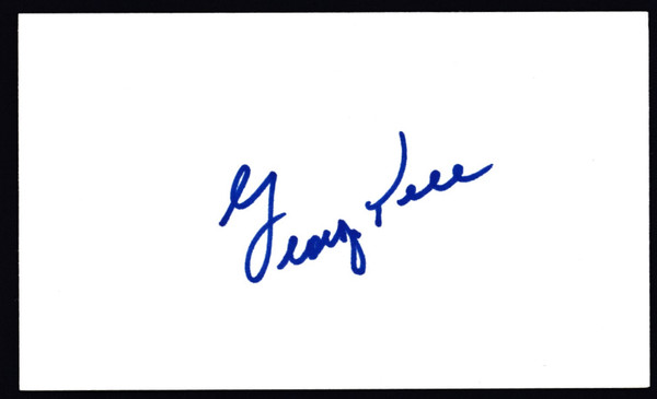 George Kell Signed 3" X 5" Index Card