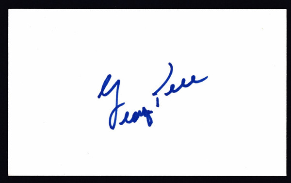 George Kell Signed 3" X 5" Index Card B