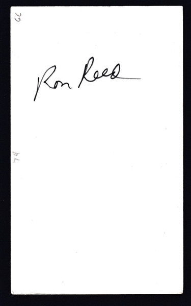 Ron Reed Signed 3" X 5" Index Card