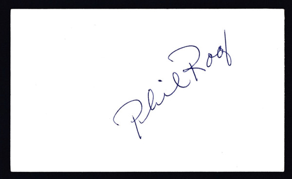 Phil Roof Signed 3" X 5" Index Card