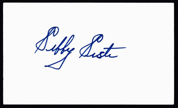 Sibbi Sisti Signed 3" X 5" Index Card