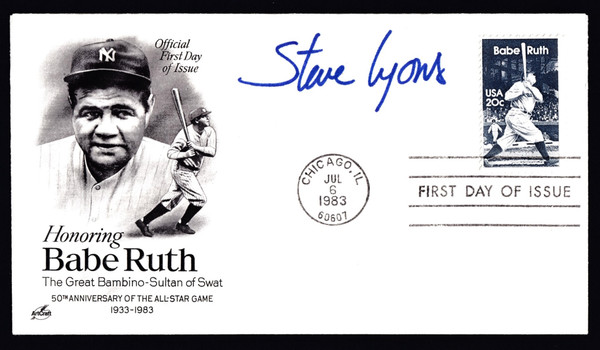 Steve Lyons Signed 6.5" X 3.75" First Day Cover