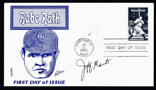 Jeff Manto Signed 6.5" X 3.75" First Day Cover