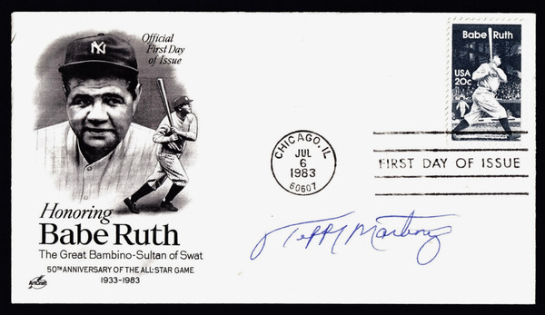 Tippy Martinez Signed 6.5" X 3.75" First Day Cover B