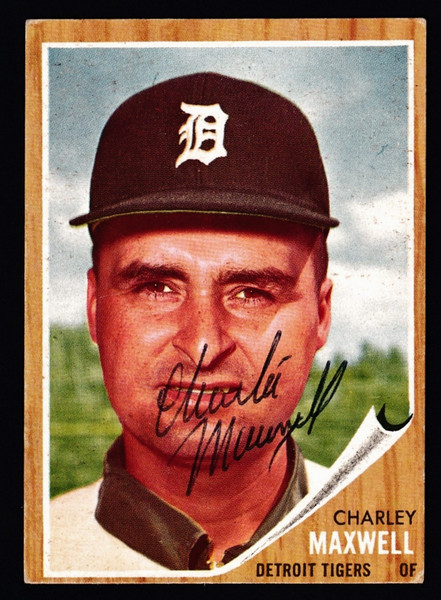 Charley Maxwell Signed 1962 Topps #506