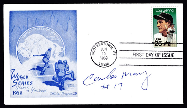 Carlos May Signed 6.5" X 3.75" First Day Cover