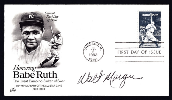 Walt Moryn Signed 6.5" X 3.75" First Day Cover