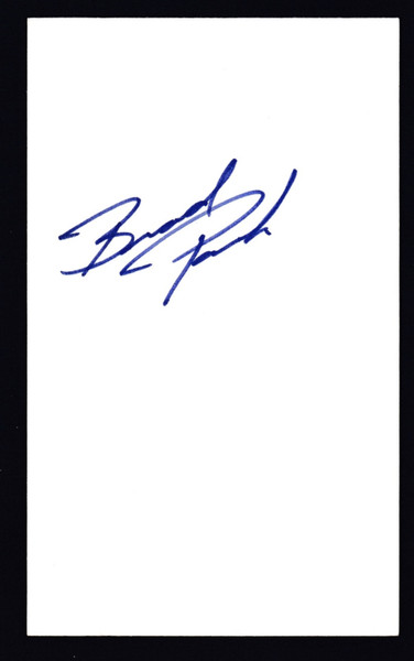 Brad Park Signed 3" X 5" Index Card